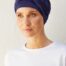 Shakti tuban dark blue fra Christine headwear, turban til kræftramte