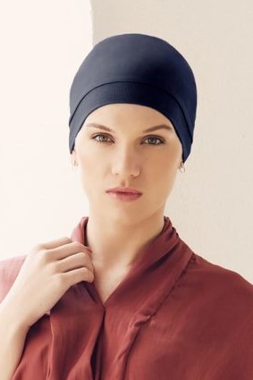 Laura Turban black iris Turban til kræftramte fra viva headwear